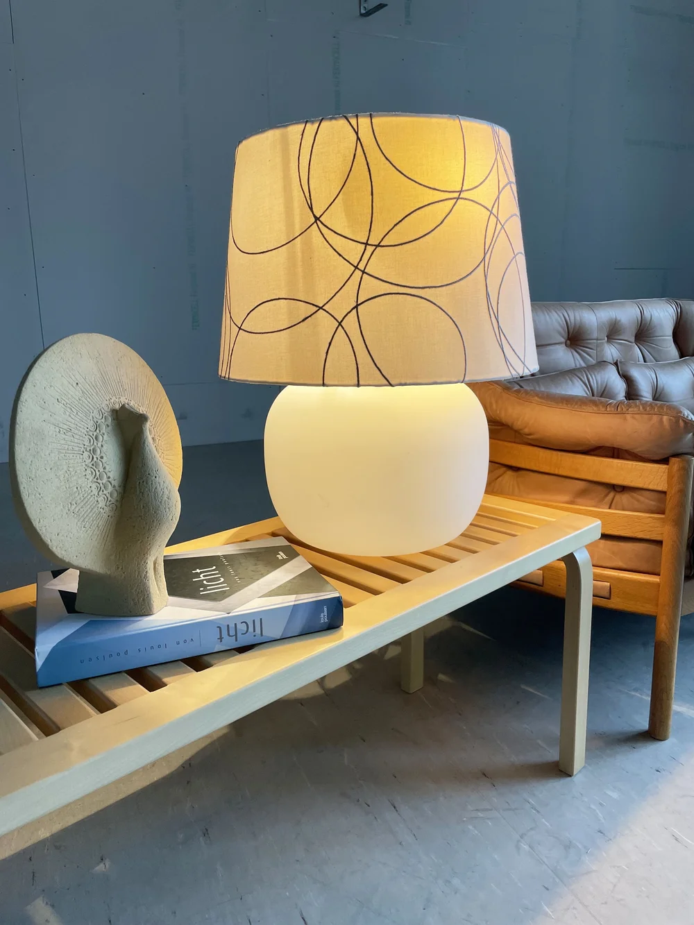 Limburg Opaline Glass Table Lamp designed by Heinz-Josef Ohm, 1968